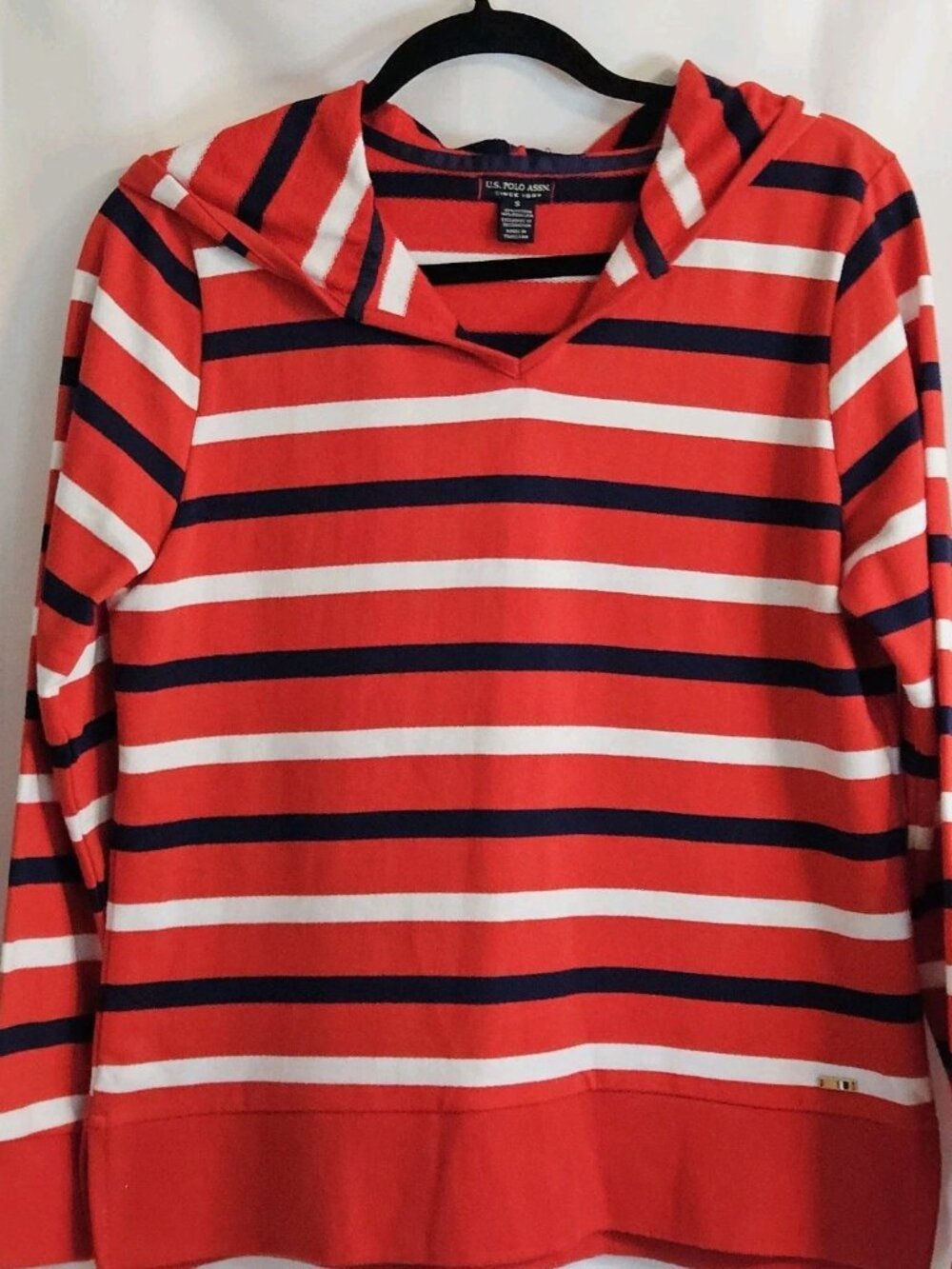 us polo assn polo Women's Small Hooded Shirt 250th Anniversary USA